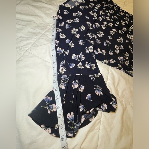 Floral Print Navy 3/4 Sleeve Top 2XL - Picture 8 of 8